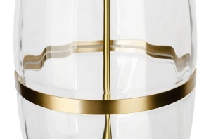 PENDUL CHAPLIN 200, ALAMA/TRANSPARENT, DIN METAL SI STICLA, STIL MODERN - Img 3