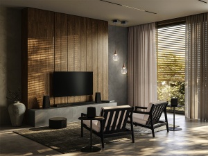 PENDUL CORINA, 30/180 CM, NEGRU MAT/CUPRU, DIN METAL SI ACRIL, STIL MODERN