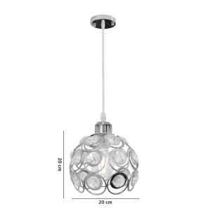 PENDUL CRYSTAL GOLD APP208, 20x20 cm, AURIU, DIN METAL, STIL MODERN, TU - Img 5
