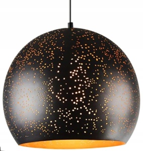 PENDUL EDISON OPENWORK APP235-1CP, 35x30 cm, NEGRU AURIU, DIN METAL, STIL MODERN, TU - Img 3