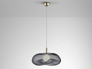 PENDUL FORMA, 55 CM, AURIU/NEGRU, DIN METAL, STIL MODERN