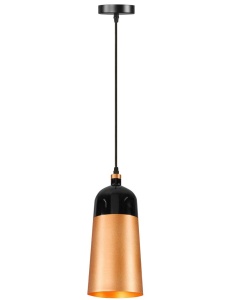 PENDUL FOX ROSE GOLD, 25x123cm, NEGRU SI ROZ AURIU, DIN ALUMINIU DE INALTA CALITATE, STIL MODERN, TU