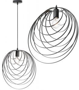 PENDUL GEOMETRIC BLACK APP426-1CP, 40.5x39 cm, NEGRU, DIN METAL, STIL MODERN, TU