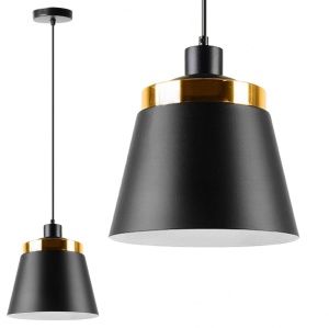 PENDUL METAL LOFT APP293-1CP, 24x26 cm, NEGRU SI AURIU, DIN ALUMINIU, STIL MODERN, TU