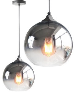 PENDUL SILVER APP-315-1CP, ARGINTIU, DIN STICLA SI METAL, STIL MODERN, TU