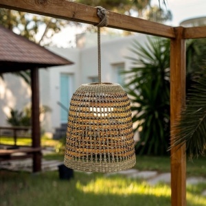 PENDUL SUSPENDAT POSITANO 35, CONFECTIONAT DIN FIBRE NATURALE, CU BATERIE IN&OUT - Img 3