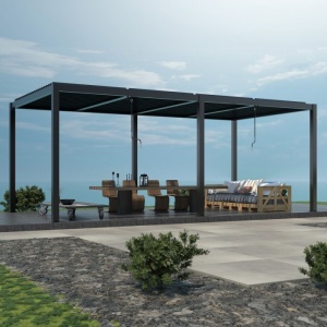 PERGOLA DE TERASA LUX 5.8X 4M ANTRACIT CU LED