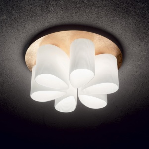 PLAFONIERA DAISY PL6, AURIU, DIN METAL, STIL MODERN - Img 2
