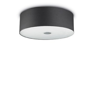 PLAFONIERA WOODY PL5, NEGRU, DIN METAL, STIL MODERN