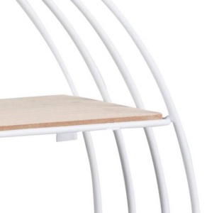 RAFT DARKEBERG, DIN METAL SI MDF, ALB/NATURAL, STIL MODERN, B2 - Img 5
