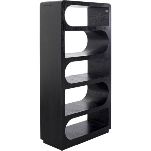 RAFT FORMA 9X180 CM, NEGRU, CONFECTIONAT DIN LEMN DE FRASIN, STIL MODERN - Img 2