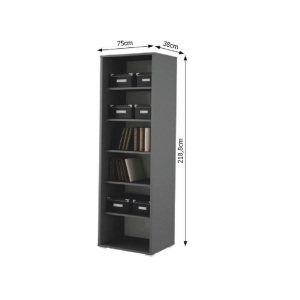 RAFT INALT RIOMA TYP 02, GRAFIT/ALB, DIN DTD LAMINAT, STIL MODERN, TK - Img 2