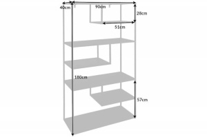 RAFT ORGANIZATOR, REGAL DURA 180CM, METAL, COD 41580, DESIGN RETRO - Img 6