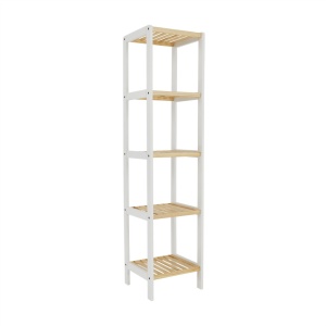 RAFT POLIVALENT TRIGO TYPE 2, ALB/NATURAL, DIN MDF SI LEMN MASIV, STIL MODERN, TK - Img 1