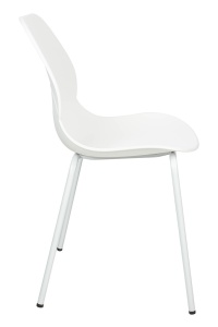 SCAUN ARIA ALB, CONFECTIONAT DIN POLIPROPILENA SI METAL, STIL MODERN - Img 2
