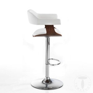 SCAUN BAR, KALMAR, CADRUL DIN METAL, LEMN SI PIELE ECO, STIL MODERN, COD 4374 - Img 2