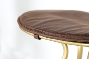 SCAUN BAR, STIL INDUSTRIAL, ARTIM 1409, DIN PIELE SI STRUCTURA DE METAL - Img 4
