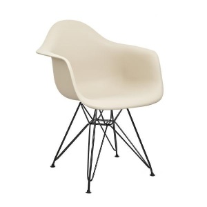 SCAUN BEJ DIN POLIPROPILENA DAR BLACK STIL MODERN B2