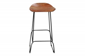 SCAUN DE BAR 85CM, MAMMUT, DIN LEMN MASIV SI METAL, COD 43671, DESIGN INDUSTRIAL - Img 3