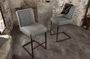 SCAUN DE BAR BIG ASTON GRI ANTIC 39057 STIL INDUSTRIAL