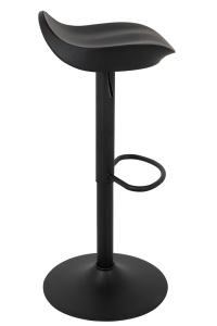 SCAUN DE BAR FLINT NEGRU, CONFECTIONAT DIN PLASTIC SI METAL, STIL MODERN - Img 2
