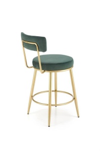SCAUN DE BAR H-115, VERDE/AURIU, TAPITAT CU CATIFEA, STIL MODERN, HALMAR - Img 2