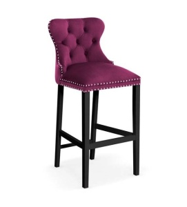 SCAUN DE BAR MADAME 70, BORDO/NEGRU, STIL MODERN
