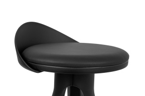 SCAUN DE BAR MILA 65, NEGRU, CONFECTIONAT DIN POLIPROPILENA SI METAL, STIL MODERN - Img 3