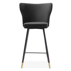 SCAUN DE BAR MODENA 70, NEGRU/AURIU/NEGRU, STIL MODERN