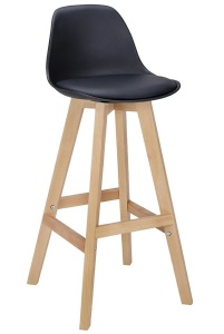 SCAUN DE BAR NEGRU HOKER DENWER STIL MODERN B2 - Img 1