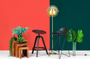 SCAUN DE BAR PERSY NEGRU, CONFECTIONAT DIN POLIPROPILENA SI METAL, STIL MODERN - Img 3