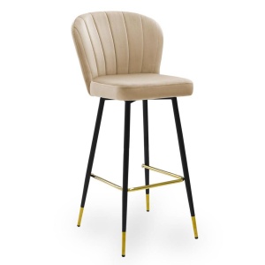SCAUN DE BAR SHELLY 70, BEJ/AURIU/NEGRU, STIL MODERN