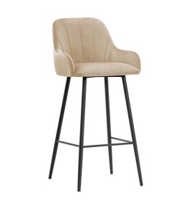 SCAUN DE BAR TULIP 70, BEJ/NEGRU, STIL MODERN