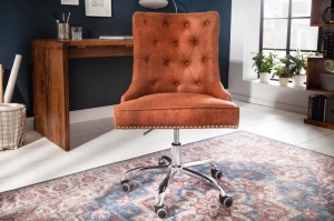 SCAUN DE BIROU CHESTERFIELD, VICTORIAN, DIN METAL SI PIELE ECO, ARTIM GROUP SELECTION