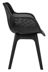 SCAUN DE EXTERIOR LANDI NEGRU, CONFECTIONAT DIN POLIPROPILENA, STIL MODERN - Img 2