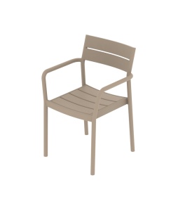 SCAUN DE TERASA CAPRI ARM 33, REALIZAT DIN PLASTIC, CULOARE BEJ, PENTRU UZ COMERCIAL, ARTIM GROUP SELECTION