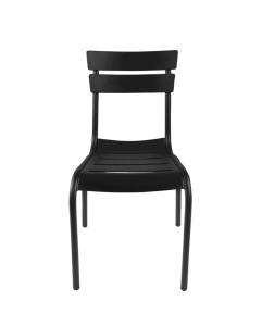 SCAUN DE TERASA LYON PREMIUM, REALIZAT DIN ALUMINIU, CULOARE NEAGRA, PENTRU UZ COMERCIAL, ARTIM GROUP SELECTION - Img 2