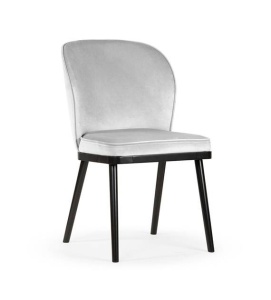 SCAUN DINING AINE PRO, ARGINTIU/NEGRU, STIL MODERN