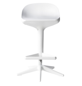 SCAUN DINING ALB HOKER BENT, DIN POLIPROPILENA, STIL MODERN B2 - Img 1