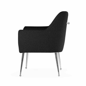 SCAUN DINING AMADEUS, NEGRU/CROM, STIL MODERN - Img 4