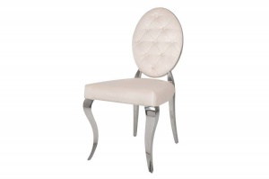 SCAUN DINING, BAROCK, COD 40796, DIN METAL SI CATIFEA BEJ, DESIGN BAROC - Img 6