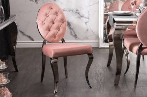 SCAUN DINING, BAROCK, COD 40798, DIN METAL SI CATIFEA ROZ INCHIS, DESIGN BAROC - Img 7