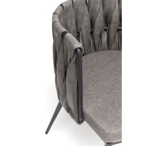 SCAUN DINING CHEERIO GRI, CU TAPITERIE DIN POLIESTER, STIL MODERN - Img 2