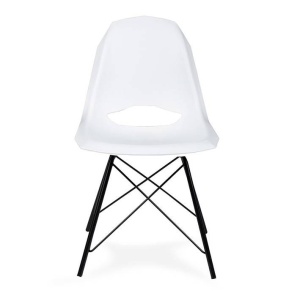 SCAUN DINING, GULAR DSM, ALB, DIN POLIPROPILENA SI METAL, STIL SCANDINAV B2 - Img 2
