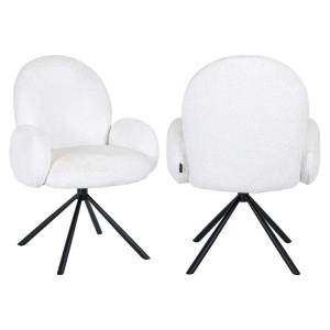 SCAUN DINING JOLIE ALB/NEGRU, S4617, CONFECTIONAT DIN PU T35 CU ELASTICITATE RIDICATA, SPUMA SI OTEL INOXIDABIL, RICHMOND INTERIORS