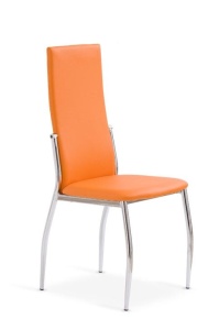 SCAUN DINING K-3 PORTOCALIU/CROM STIL MODERN HALMAR - Img 1