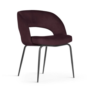 SCAUN DINING LIZBONA, BORDO/NEGRU, STIL MODERN