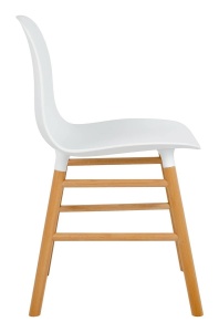 SCAUN DINING, NATURAL/ALB, DIN POLIPROPILENA SI LEMN DE FAG, IKAR, STIL MODERN - Img 2