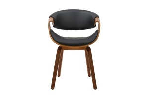 SCAUN DINING, ORGANIC, PIELE ECO SI FURNIR DE NUC, CULOARE NATUR/NEGRU, ARTIM GROUP SELECTION