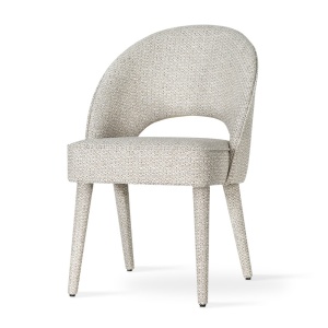 SCAUN DINING PONTE SUPREME SOCK, CONFECTIONAT DIN TAPITERIE DIN TEXTIL, SPUMA SI PICIOARE DIN LEMN, STIL MODERN